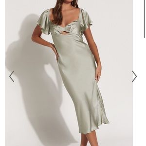 Showpo Sage Bridesmaid Dress